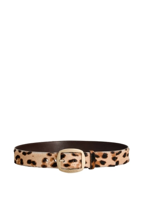 Dolce & Gabbana leopard-print buckle belt - Neutrals