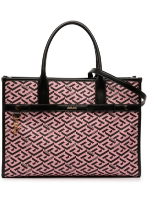 Versace Pre-Owned 2000-2025 Multicolor Coated Canvas La Greca Tote satchel - Multicolour