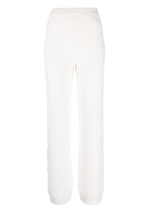 Lorena Antoniazzi cable-knit straight-leg trousers - White