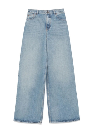 Chloé logo-patch jeans - Blue