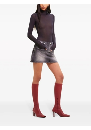 Courrèges A-line cotton miniskirt - Grey