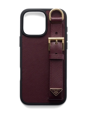 Prada saffiano-leather phone case - Red