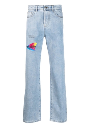 MSFTSrep logo-patch straight-leg jeans - Blue