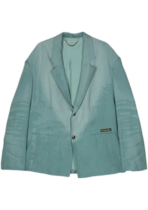 Martine Rose bleached-effect poplin blazer - Green