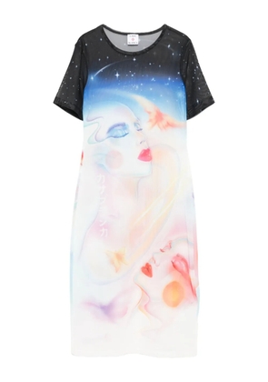 Casablanca printed midi dress - White
