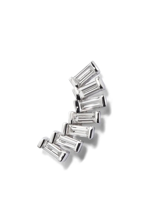 Persée 18K white gold Baguette diamond earring - Silver