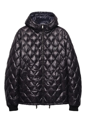 Prada quilted hooded jacket - Black