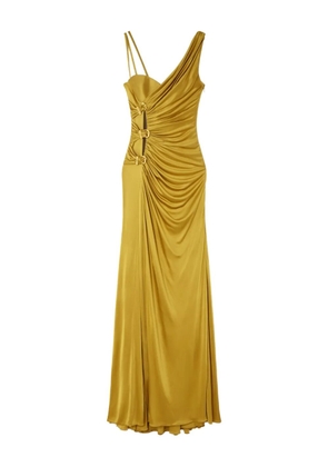 Versace ruched evening gown - Yellow