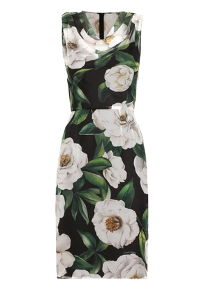 Dolce & Gabbana floral-print mini dress - Black