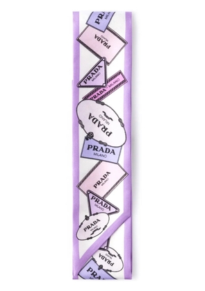 Prada printed twill scarf - Purple
