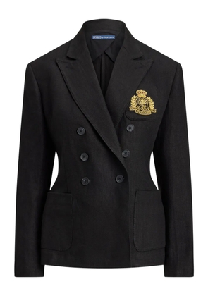 Polo Ralph Lauren logo-embroidered double-breasted blazer - Black