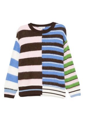 Stine Goya crew-neck striped sweater - Brown