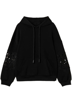 TWINSET macramé-detailing hoodie - Black