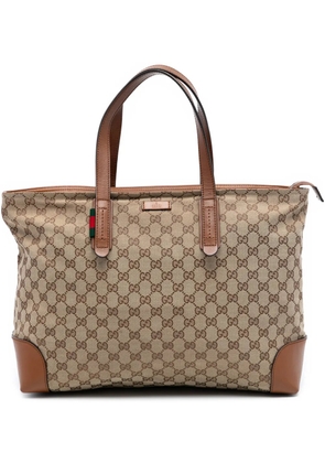 Gucci Pre-Owned 2016-2025 GG Canvas Web tote bag - Brown