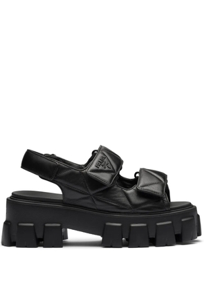 Prada Monolith quilted leather sandals - Black