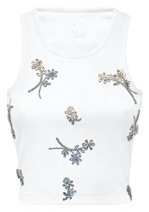 Philipp Plein Flowers tank top - Blue
