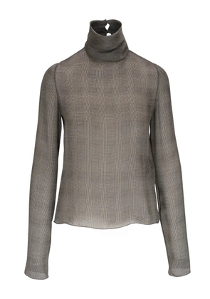Saint Laurent checked blouse - Grey