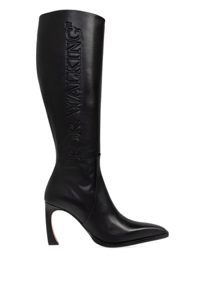 Off-White embossed heeled boots - Black