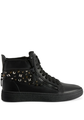 Giuseppe Zanotti GZ 94 stud-embellished high-top sneakers - Black