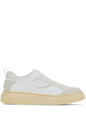 Ferragamo panelled low-top sneakers - White