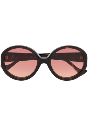 Gucci Eyewear oversized round-frame sunglasses - Brown