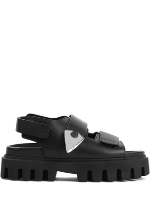Alexander McQueen leather sandals - Black