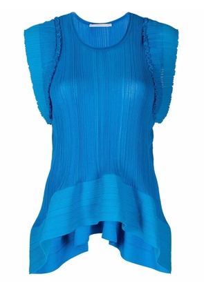 Stella McCartney two-tone fine-ribbed top - Blue