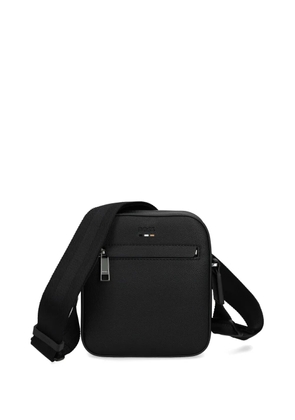 BOSS logo-debossed messenger bag - Black