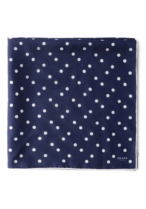 Prada polka-dot scarf - Blue