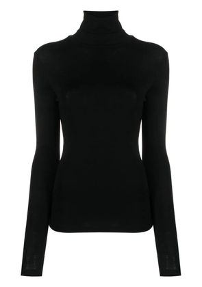 Róhe roll-neck merino-wool top - Black