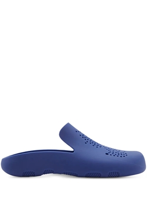 Burberry Stingray perforated clogs - Blue
