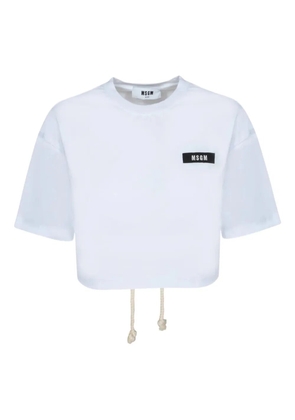 MSGM cropped T-shirt - White
