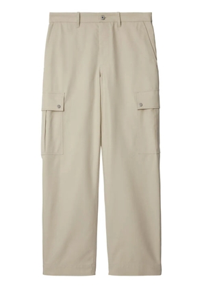 Burberry cotton blend cargo trousers - Neutrals