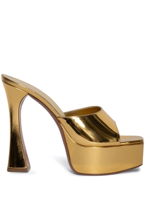 Amina Muaddi 140mm Dalida mules - Gold