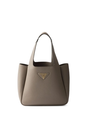 Prada small leather tote bag - Brown
