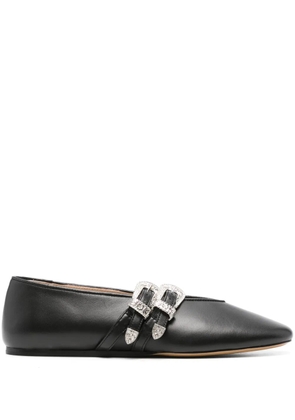 Le Monde Beryl Claudia leather ballet shoes - Black