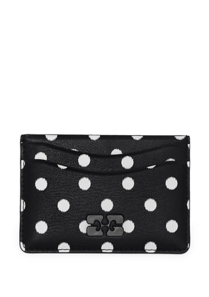 GANNI polka-dot card holder - Black