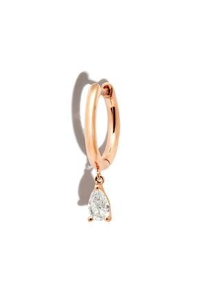 Anita Ko 18kt rose gold diamond huggie earring - Pink