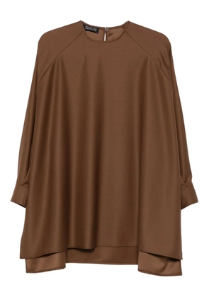 Gianluca Capannolo layered round-neck mini dress - Brown