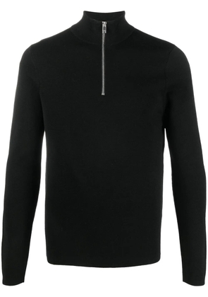SANDRO half-zip wool jumper - Black