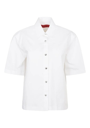 THELATEST jewel-button short-sleeve shirt - White