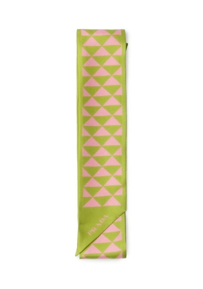 Prada printed silk scarf - Green