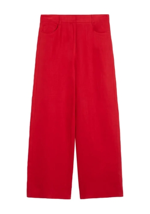'S Max Mara linen cropped trousers - Red