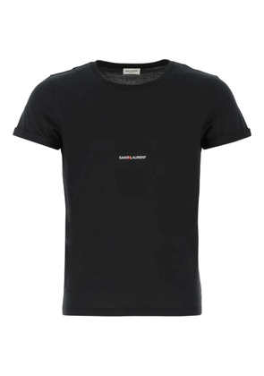 Saint Laurent logo-print cotton t-shirt - Black
