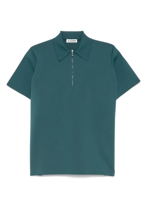Jil Sander ribbed polo top - Green