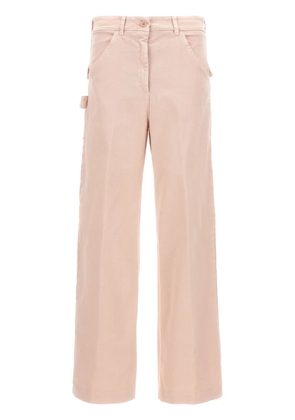 Nude cotton cargo pants - Pink