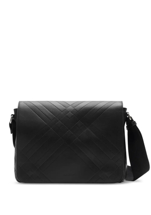 Burberry Check messenger bag - Black