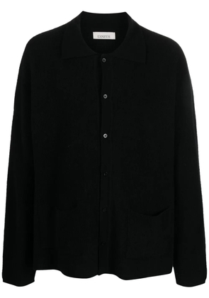 Laneus long-sleeved button-up cardigan - Black