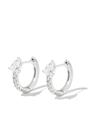 Anita Ko 18kt white gold Bobbi diamond hoop earrings - Silver