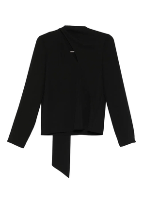 Patrizia Pepe sash fluid blouse - Black